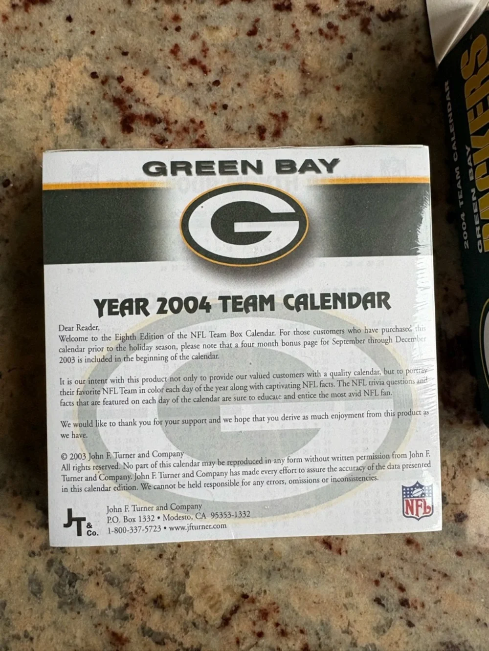 Green Bay Packers Gold & Green Team Calendar - NFL